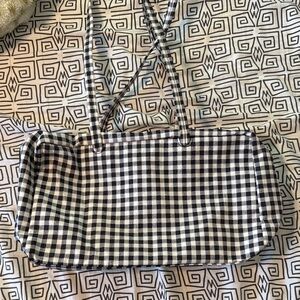 Baggu MEDIUM Black and White Checkered Bowler bag